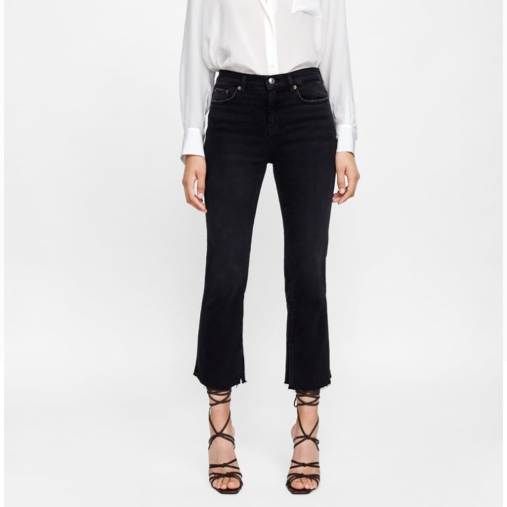 Zara Premium Cropped Bootcut Jeans